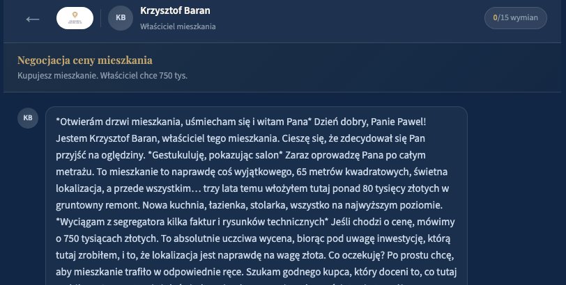 Trener Negocjatora AI - rozmowa z AI klientem